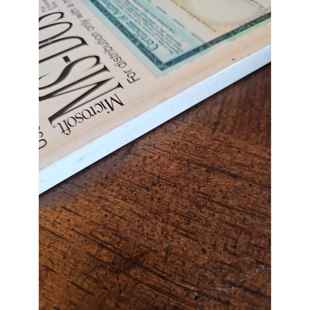 MS-DOS User's Guide Collectible Piece with COA